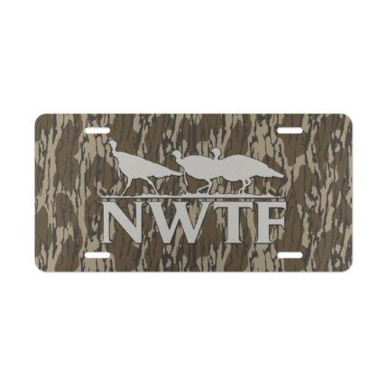 Custom Camo Vanity Plate In Hunter Camo With NWTF Logo V3