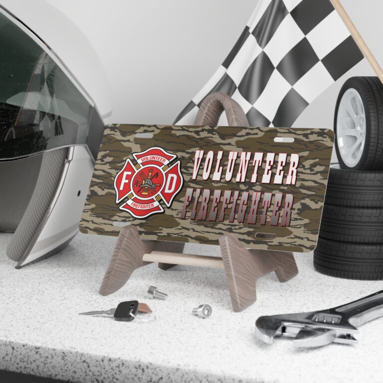 Show Firefighter Pride with Real Hunter Camo Front Tag