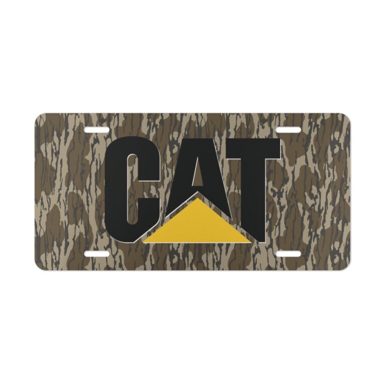 Fill Blank Brackets: CAT Hunter Camo Front Vanity Plate