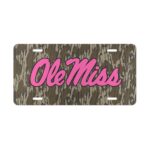 Standout Ole Miss Pink Camo Front Vanity Plate