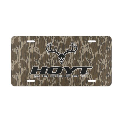 Custom Vanity Plate Tag With Hoyt Archery And Bottomland Camo