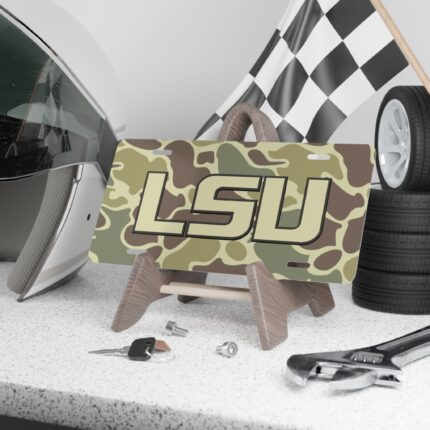 Custom Vanity Plate Tag With LSU V6