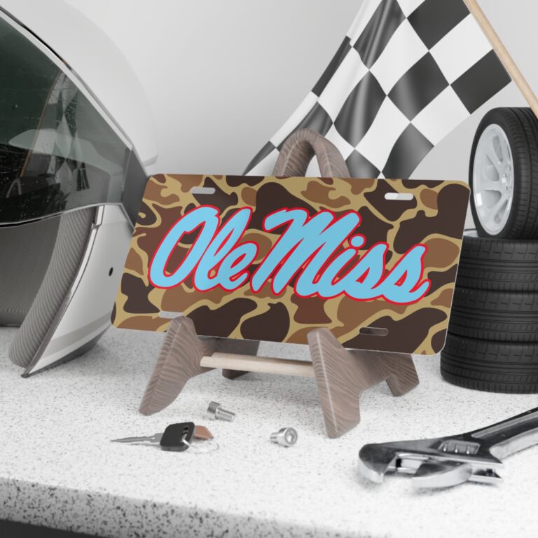 Ole Miss Drake Camo Front Plate for Hunting Trucks