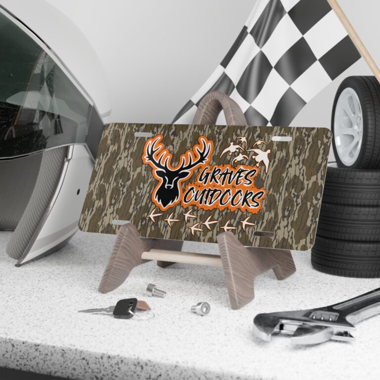 Weather-Resistant Hunter Camo Front Vanity Plate