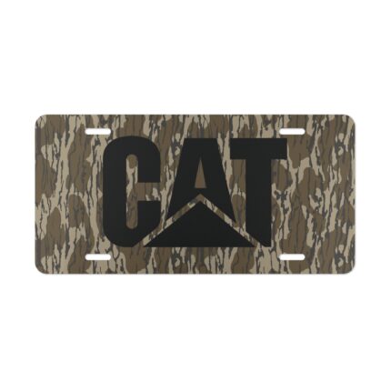 Custom Vanity Plate Tag With CAT On Black