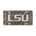 Weatherproof LSU Camo Vanity Plate for Rugged Front-End Style