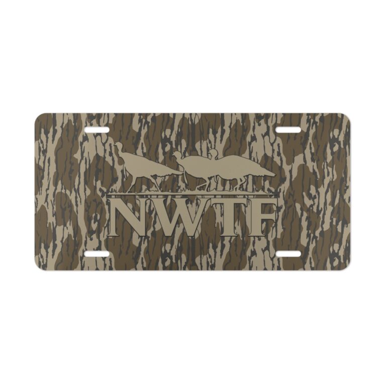 Hunter Camo Vanity Plate with NWTF Logo for Trucks