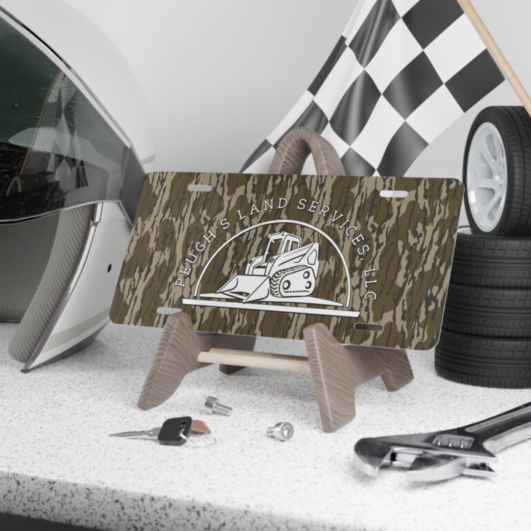 Hunter Camo Vanity Plate for a Hunting-Ready Truck Front