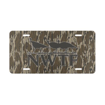 Custom Camo Vanity Plate In Hunter Camo With NWTF Logo V2