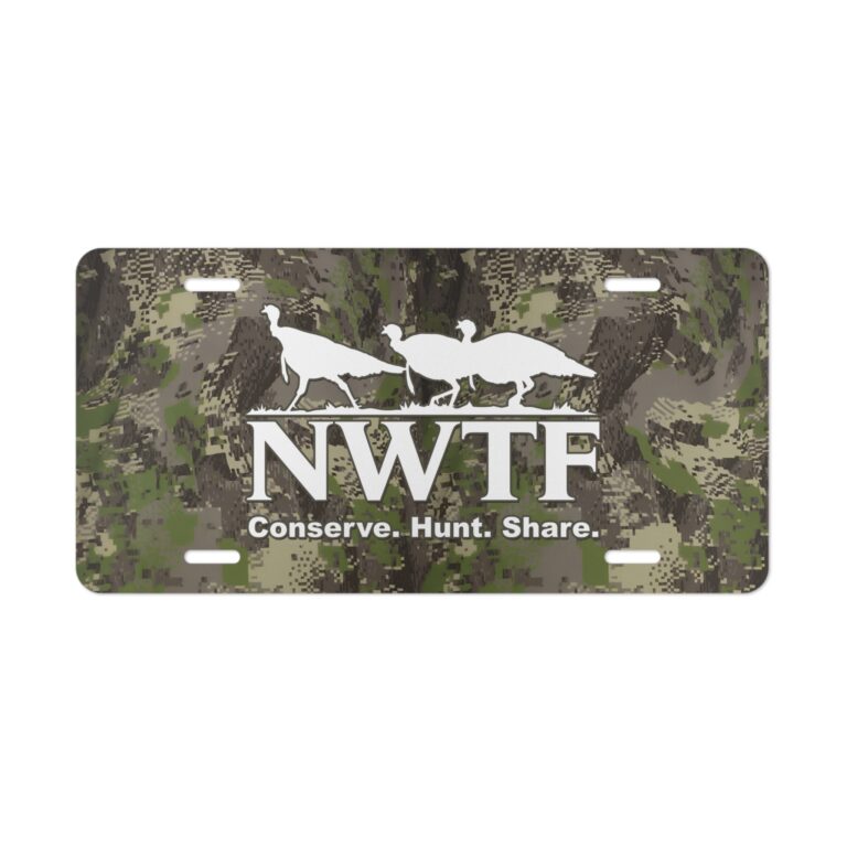 Personalized NWTF Hunter Camo Front Vanity Plate