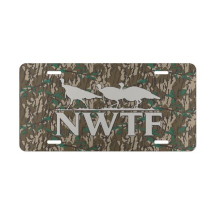 Custom Camo Vanity Plate – Hunter Camo NWTF Logo V3, License Plate, Car Accessory, Personalized Gift, Hunter Gift, Camouflage Decor