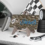 Camo Vanity Plate With Personalized Graphic OD | Custom Truck Tag, North American Size | Front Plate