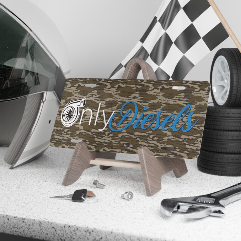 Custom Camo Vanity Plate for Hunting Truck Style