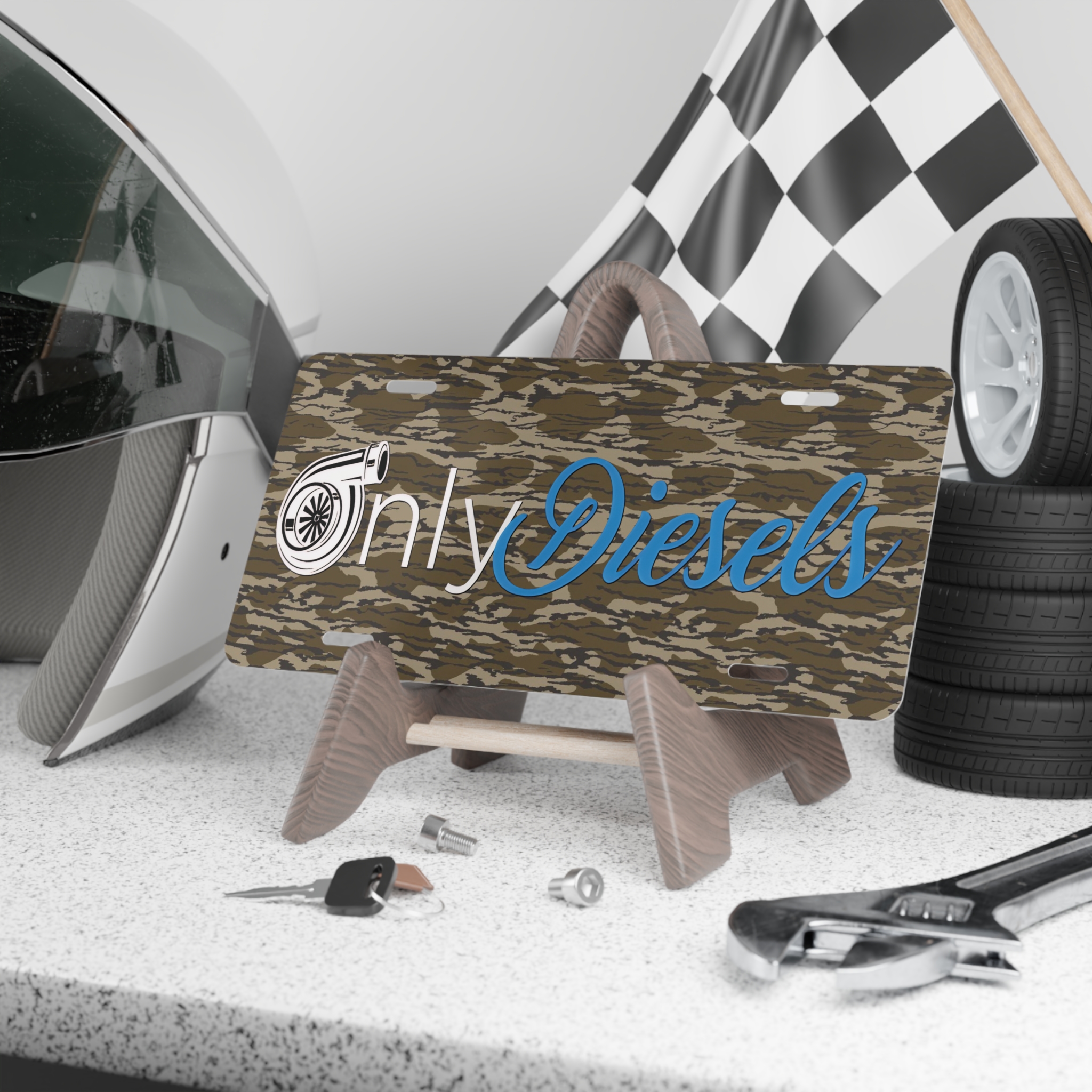 1778977064127992484 2048.jpeg Camo Vanity Plate With Personalized Graphic OD | Custom Truck Tag, North American Size | Front Plate