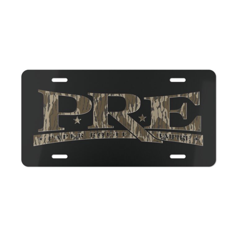 Custom Hunter Camo Vanity Plate for a Bold Truck Front