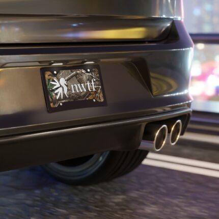 Custom Camo Vanity Plate In Hunter Camo Edge With NWTF Logo V10e