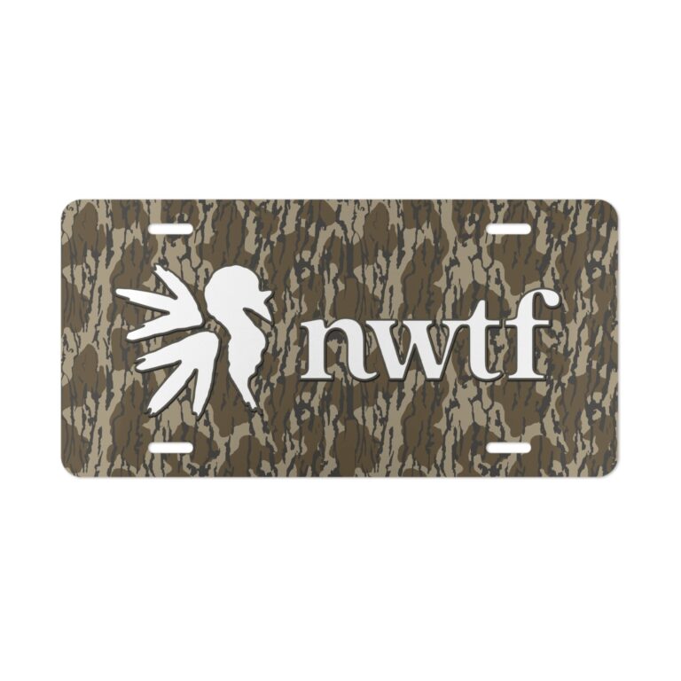 Show Hunting Pride with NWTF Hunter Camo Vanity Plate