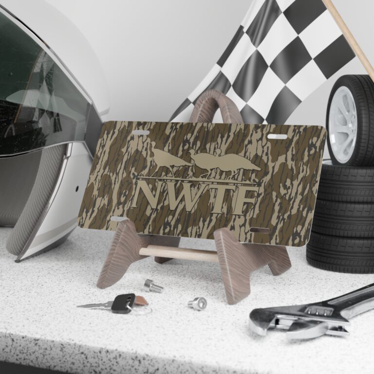 Hunter Camo Vanity Plate with NWTF Logo for Trucks