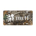 Personalized NWTF Camo Vanity Plate for Hunting Trucks