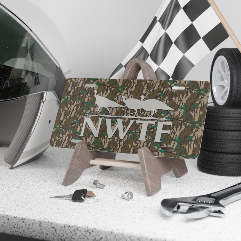 Personalized Hunter Camo NWTF Front Vanity Plate