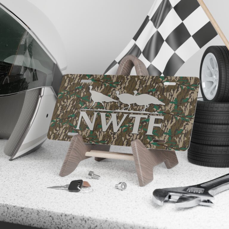 Custom NWTF Camo Vanity Plate for Hunter Truck Style