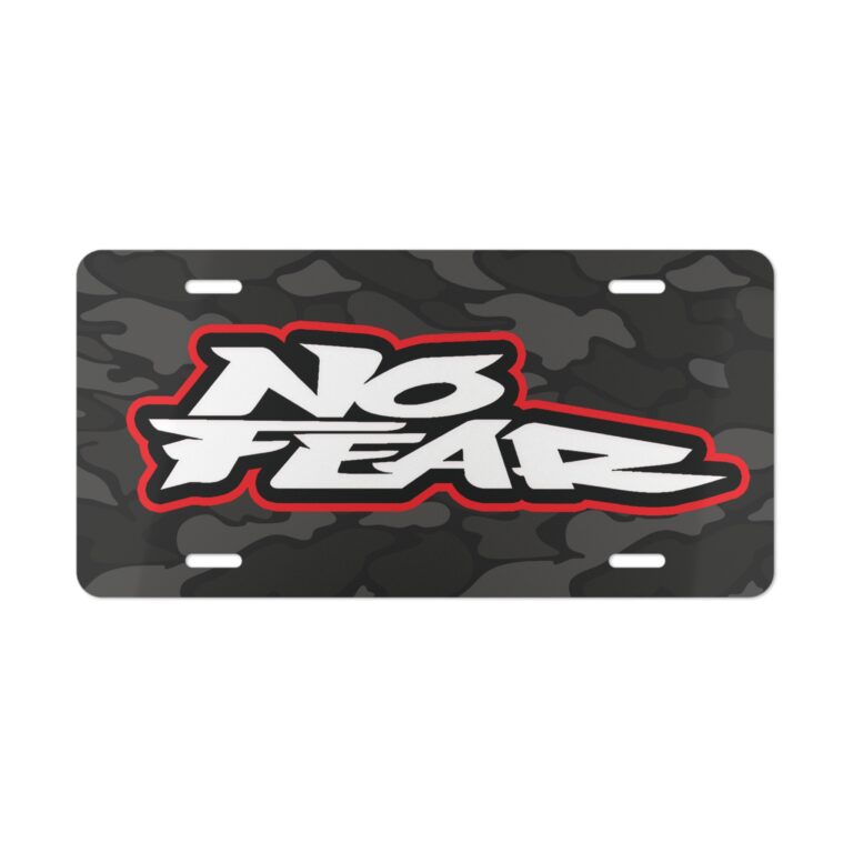 No Fear Black Drake Camo Plate for Bold Truck Fronts